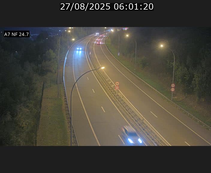Caméra trafic Luxembourg - A7, Schieren direction Mersch