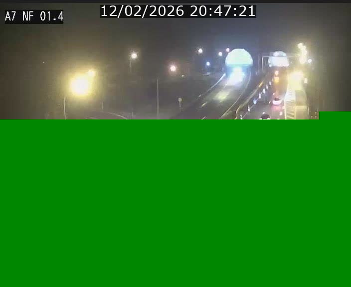 Caméra autoroute Luxembourg A7 - Echangeur Waldhaff - direction Tunnel Stafelter