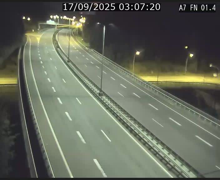 Caméra autoroute Luxembourg A7 - Tunnel Stafelter - direction Echangeur Grünewald