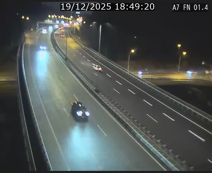 Caméra autoroute Luxembourg A7 - Tunnel Stafelter - direction Echangeur Grünewald