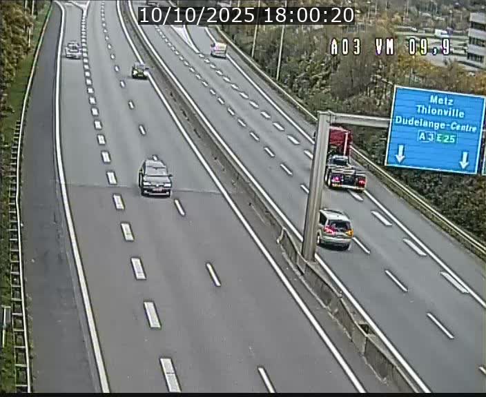 Webcam Autoroute à la Croix de Bettembourg - A3 - BK 9.9 - direction France