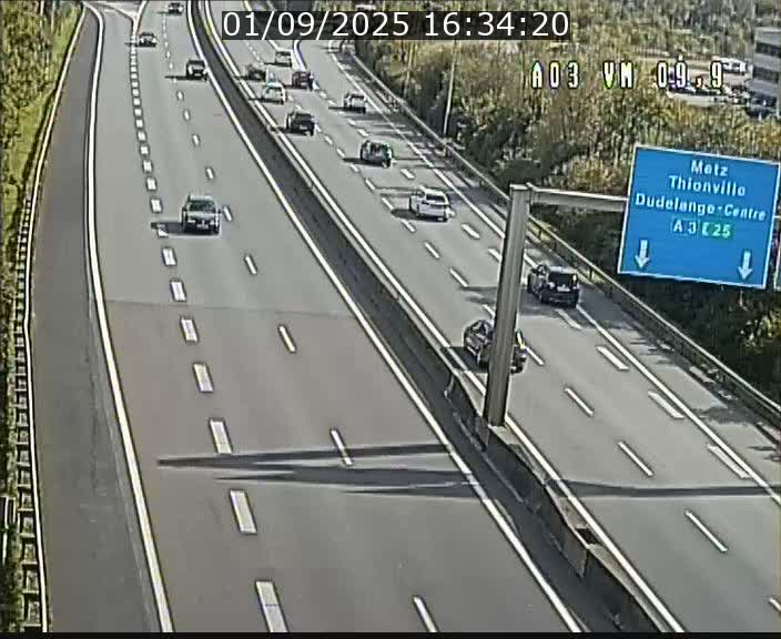 Webcam Autoroute à la Croix de Bettembourg - A3 - BK 9.9 - direction France