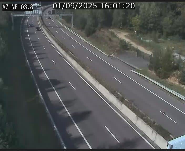 Webcam autoroute A7 au Luxembourg à la sortie du Tunnel Stafelter vers le Nord