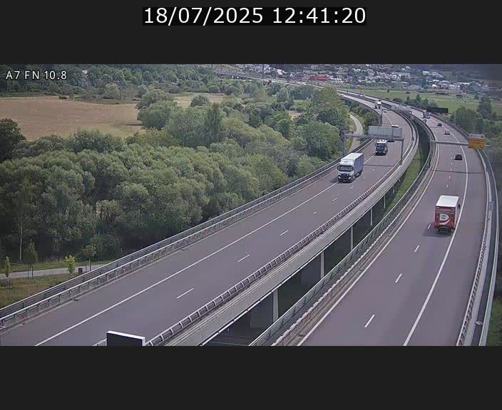 Caméra trafic Luxembourg - A7, Tunnel Gousselerbierg, sortie sud, direction rond-point Lorentzweiler (BK 10.8)