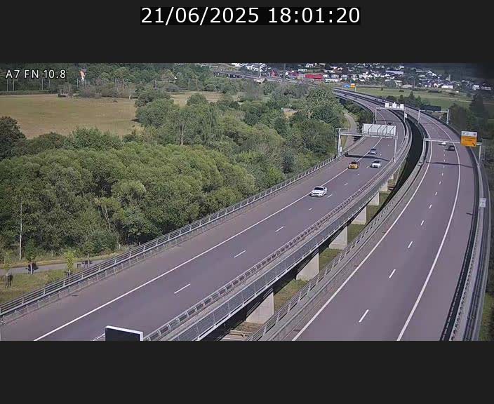 Caméra trafic Luxembourg - A7, Tunnel Gousselerbierg, sortie sud, direction rond-point Lorentzweiler (BK 10.8)