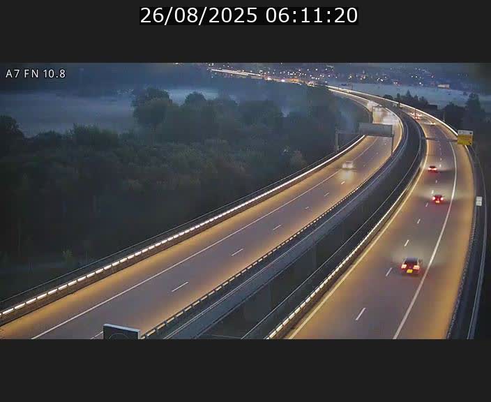 Caméra trafic Luxembourg - A7, Tunnel Gousselerbierg, sortie sud, direction rond-point Lorentzweiler (BK 10.8)