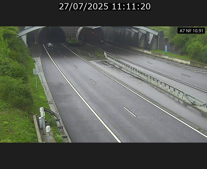 Caméra trafic Luxembourg - A7, Tunnel Gousselerbierg, entrée sud, direction Mersch
