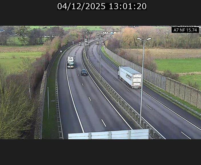 Caméra trafic Luxembourg - A7, Tunnel Mersch, entrée nord, direction Lorentzweiler