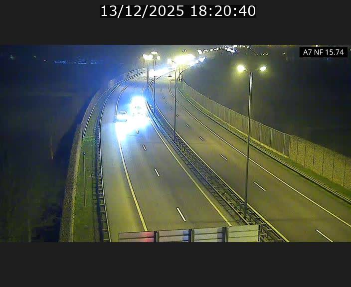 Caméra trafic Luxembourg - A7, Tunnel Mersch, entrée nord, direction Lorentzweiler