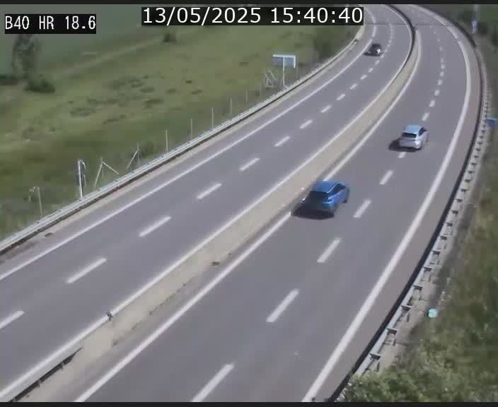 Webcam sur la route de liaison entre Micheville et Esch-Belval à la frontière entre le Luxembourg et la France. Vue orientée vers la Lorraine.