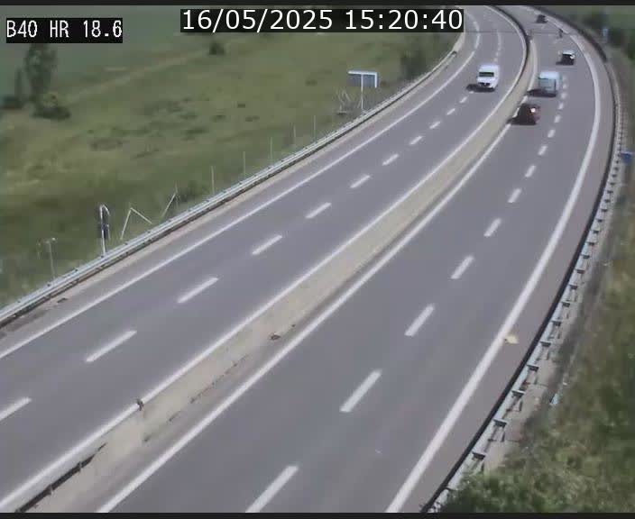 Webcam sur la route de liaison entre Micheville et Esch-Belval à la frontière entre le Luxembourg et la France. Vue orientée vers la Lorraine.