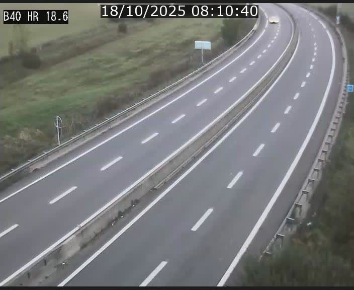 Webcam sur la route de liaison entre Micheville et Esch-Belval à la frontière entre le Luxembourg et la France. Vue orientée vers la Lorraine.