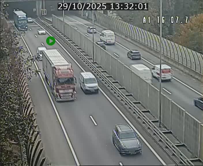 Traffic live webcam Luxembourg Kirchberg - A1 direction Luxembourg-ville - BK 7.7