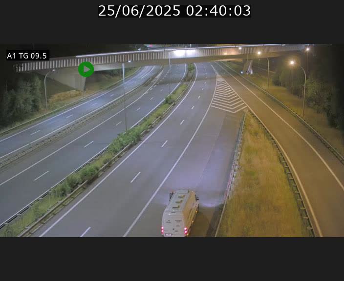 Traffic live webcam Luxembourg Jonction Grünewald - A1 direction Luxembourg-ville - BK 9.5