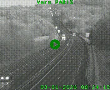 Caméra routière sur l'autoroute A20 à Bessines-sur-Gartempe. Vue orientée vers Paris