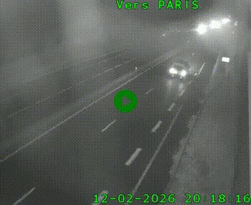 Caméra routière sur l'autoroute A20 à Saint-Hilaire-Bonneval, au sud de Limoges. Vue orientée vers Paris