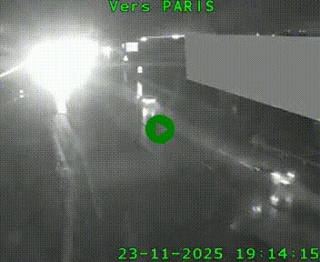 Caméra routière sur l'autoroute A20 à Brive-la-Gaillarde, à la jonction avec l'A89. Vue orientée vers Paris