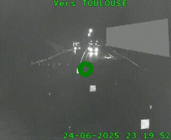 Caméra routière sur l'autoroute A20 à Noailles, en périphérie de Brive-la-Gaillarde. Vue orientée vers Toulouse