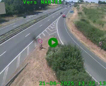 Webcam N147 au nord de Poitiers et à la jonction avec la A10