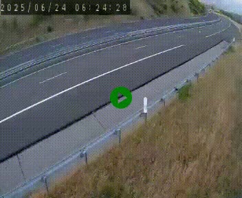 Caméra autoroute A75 à hauteur de la sortie 42 (Rodez, Laissac, Aire de l'Auvergne) située sur la commune d'Auberoques, près de Sévérac-le-Château
