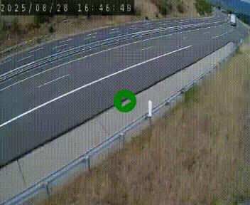 Caméra autoroutière France - A75, Engayresque, entre Millau et Séverac-le-Chateau, en direction de Montpellier