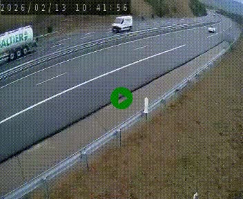 Caméra autoroute A75 à hauteur de la sortie 42 (Rodez, Laissac, Aire de l'Auvergne) située sur la commune d'Auberoques, près de Sévérac-le-Château