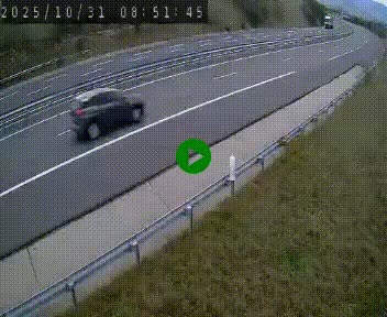 Caméra autoroute A75 à hauteur de la sortie 42 (Rodez, Laissac, Aire de l'Auvergne) située sur la commune d'Auberoques, près de Sévérac-le-Château