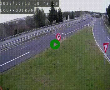 Caméra routière France - N109, Courpouiran - La plaine, en direction de Clermont l'Hérault, à la sortie de Montpellier