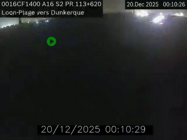 Webcam autoroute A16 à hauteur de Loon-Plage. Vue orientée vers Dunkerque et la Belgique.