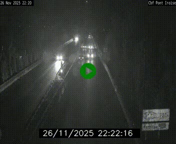Webcam sur la N165 après le Pont de l'Iroise, à l'entrée de Brest