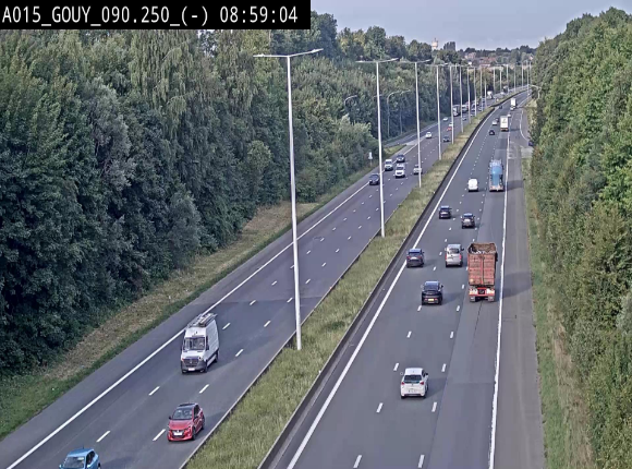 Webcam autoroute Belgique - Gouy-lez-piéton - E42 - BK 90.3