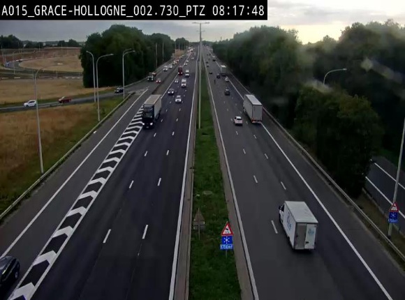 Caméra trafic Belgique - Grâce-Hollogne - E42, jonction avec A604, direction Loncin/Aéroport de Liège -  BK 3.2