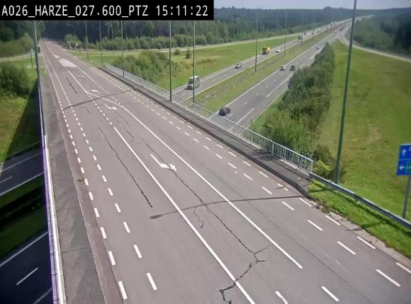 Caméra autoroute Belgique - Sougné-Remouchamps,E25 direction Luxembourg