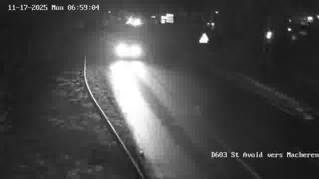 Webcam sur la D603 située à proximité de Saint-Avold. Vue orientée vers Macheren.