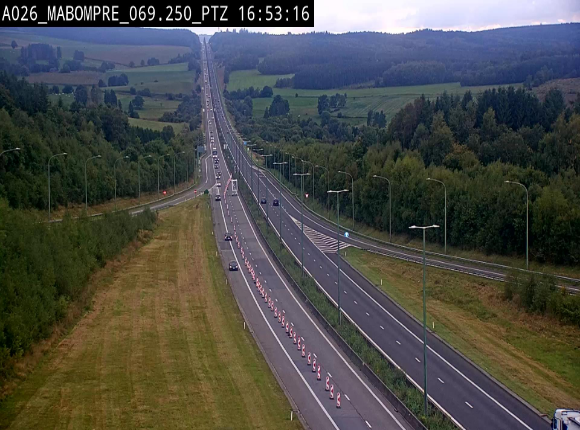 Webcam E25 (A26) à Mabompré. Vue orientée vers Liège