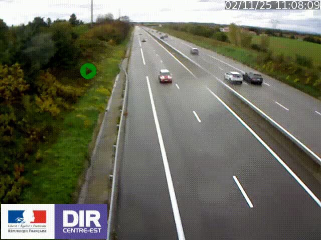 Webcam sur le contournement de Valence, sur la Nationale 7, à la jonction avec la N532, caméra orientée vers Grenoble