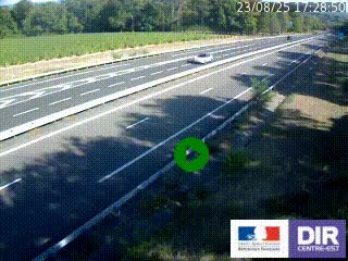 Webcam autoroute sur l'A77 à hauteur de Pouilly-sur-Loire en direction de Nevers