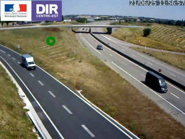 Webcam sur le contournement de Valence, sur la Nationale 7, caméra orientée vers Lyon