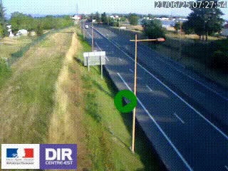 Webcam à Mably, à proximité de Roanne en direction de Moulins sur la N7