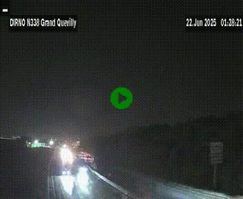Webcam routière sur N338 à hauteur de Grand-Quevilly en périphérie de Rouen. Vue orientée vers Rouen