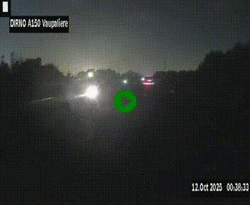 Webcam autoroute A150 à hauteur de La Vaupalière en périphérie de Rouen. Vue orientée vers Rouen