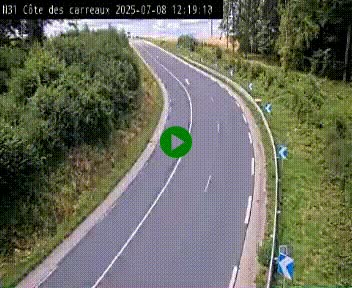 Webcam en haut de la Côte des Carreaux sur la N31 à Avesnes-en-Bray. Vue orientée vers Rouen