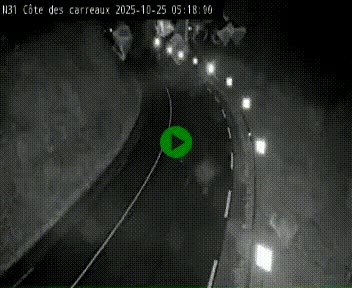 Webcam en haut de la Côte des Carreaux sur la N31 à Avesnes-en-Bray. Vue orientée vers Rouen
