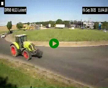 Webcam en périphérie de Chartres sur la N123, à hauteur de Luisant. Vue orientée vers Chartres