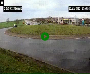 Webcam en périphérie de Chartres sur la N123, à hauteur de Luisant. Vue orientée vers Chartres