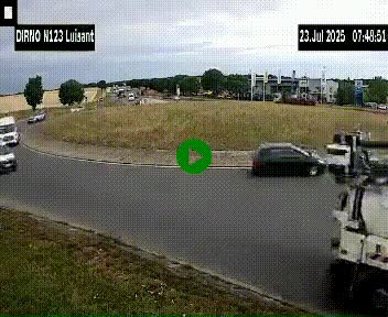 Webcam en périphérie de Chartres sur la N123, à hauteur de Luisant. Vue orientée vers Chartres