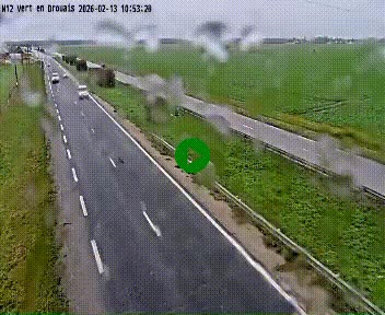 Webcam à hauteur de Vert-en-Drouais sur la N12, en périphérie de Dreux. Vue orientée vers Alençon