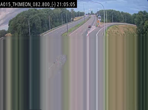 Caméra trafic Belgique - Thiméon - E42, jonction avec A54 (E420) direction La Louvière/Charleroi - BK 82.82