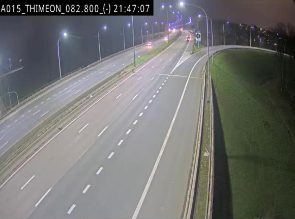 Caméra trafic Belgique - Thiméon - E42, jonction avec A54 (E420) direction La Louvière/Charleroi - BK 82.82