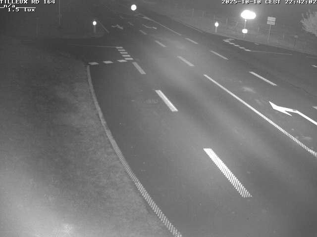 Webcam sur la RD164 à Tilleux. Vue orientée vers Neufchâteau